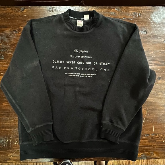 Levi's Other - NEW LEVIS MENS RELAXED FIT LOGO CREWNECK SWEATSHIRT BLACK SIZE L
